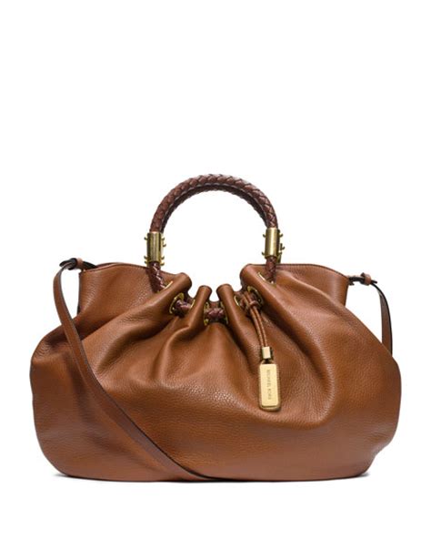 michael kors skorpios textured leather ring tote bag|Michael Kors Ring Hobo Bag .